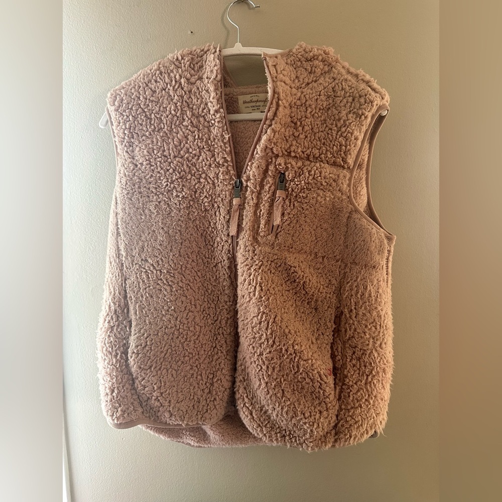 Weatherproof Vintage Pink Sherpa Vest Size M